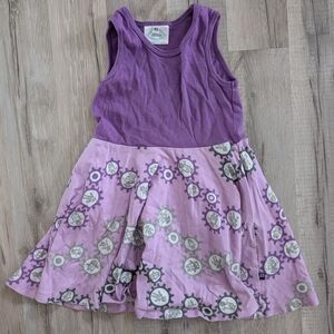 Princess Awesome Purple Sleeveless Tank  Dress With Robots Gears, 4T (V6)